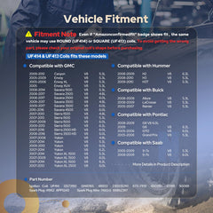 ENA compatibility guide graphic showing broad GM vehicle coverage.