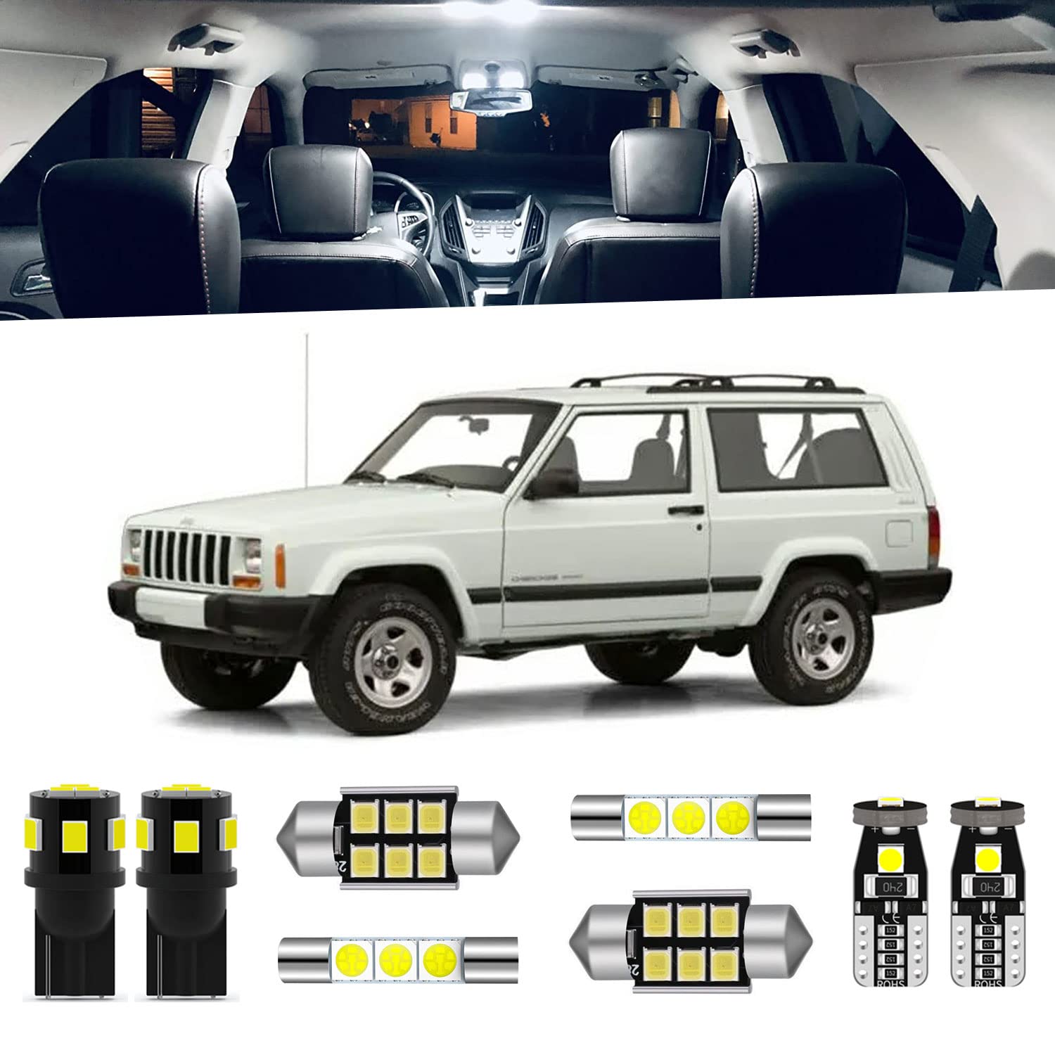 ENDPAGE Cherokee LED map lights illuminate the cabin for easier nighttime driving