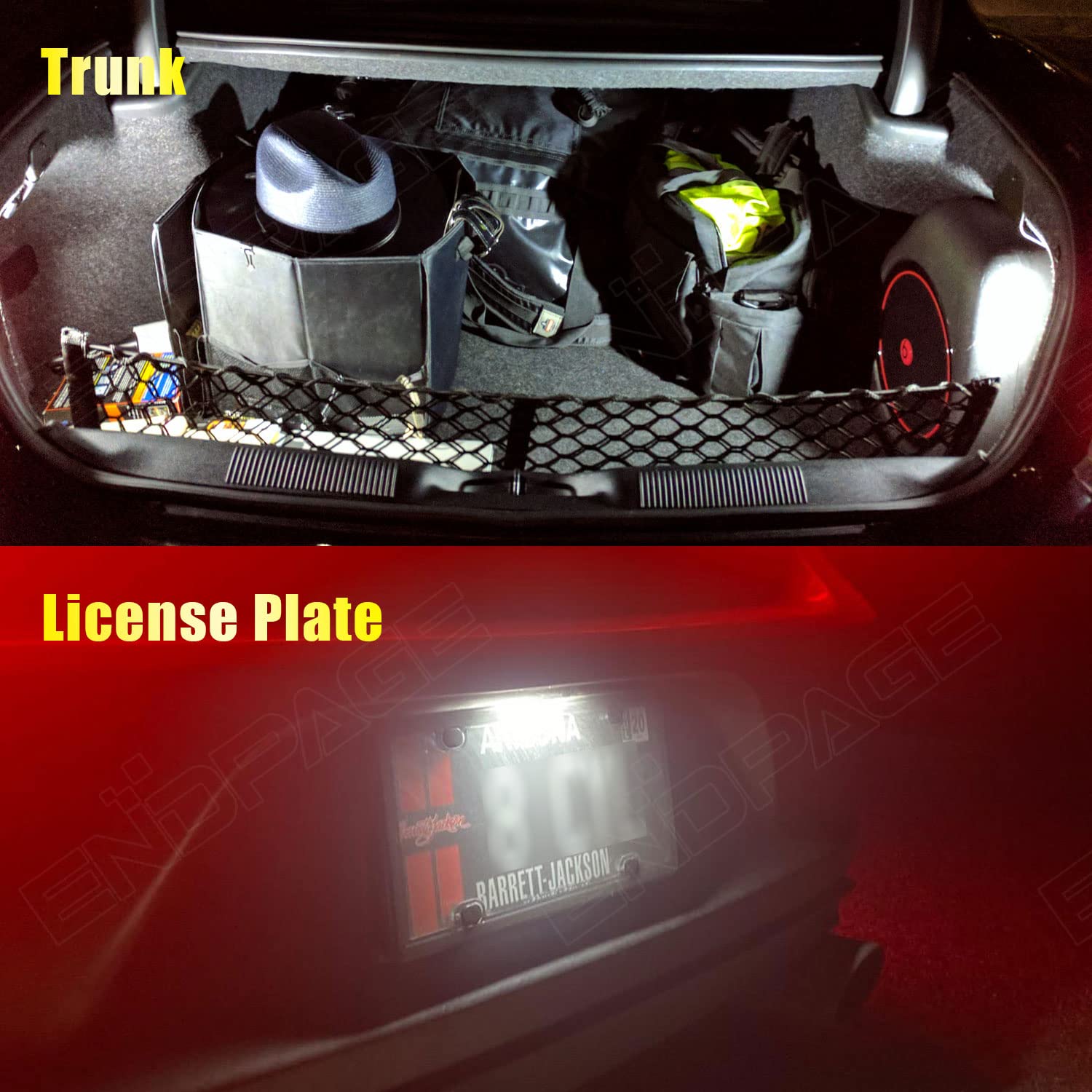 ENDPAGE license plate light adds visibility and a clean finish.