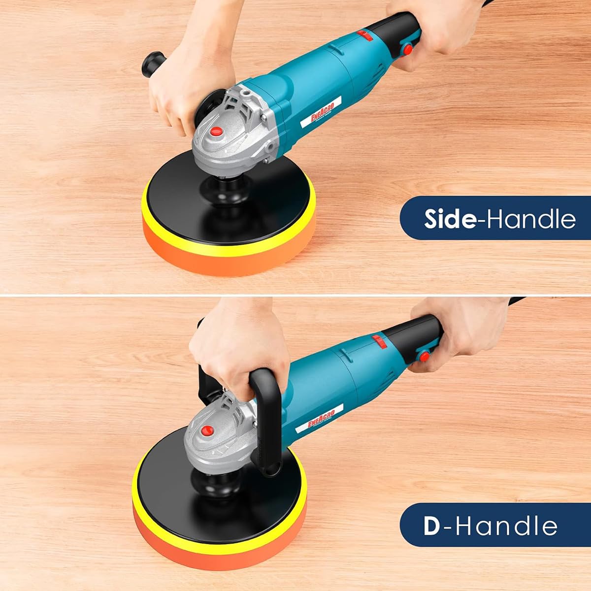 ENEACRO polisher with 6-inch backplate for precise finishing.