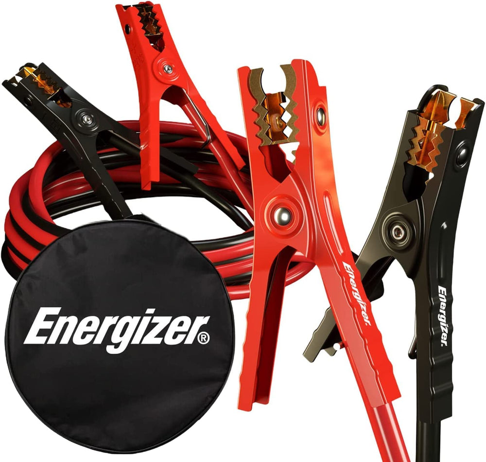 Energizer jumper cables 12ft 10-gauge for reliable jump starting of dead batteries.