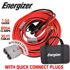 Energizer jumper cables permanent install kit close-up showing secure mounting