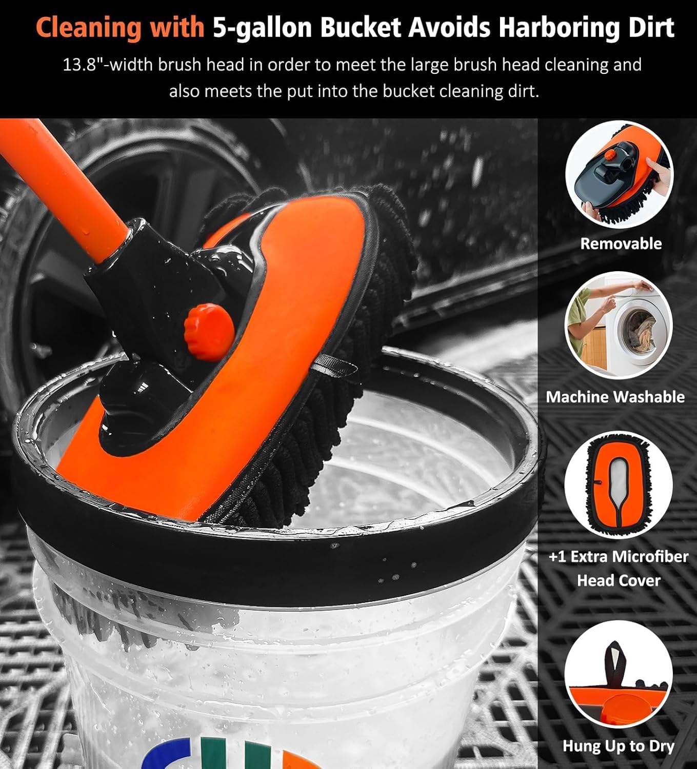 NEZENO car wash kit supports cars, trucks, RVs and boats