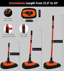 NEZENO soft-bristle mop head prevents scratches during washing