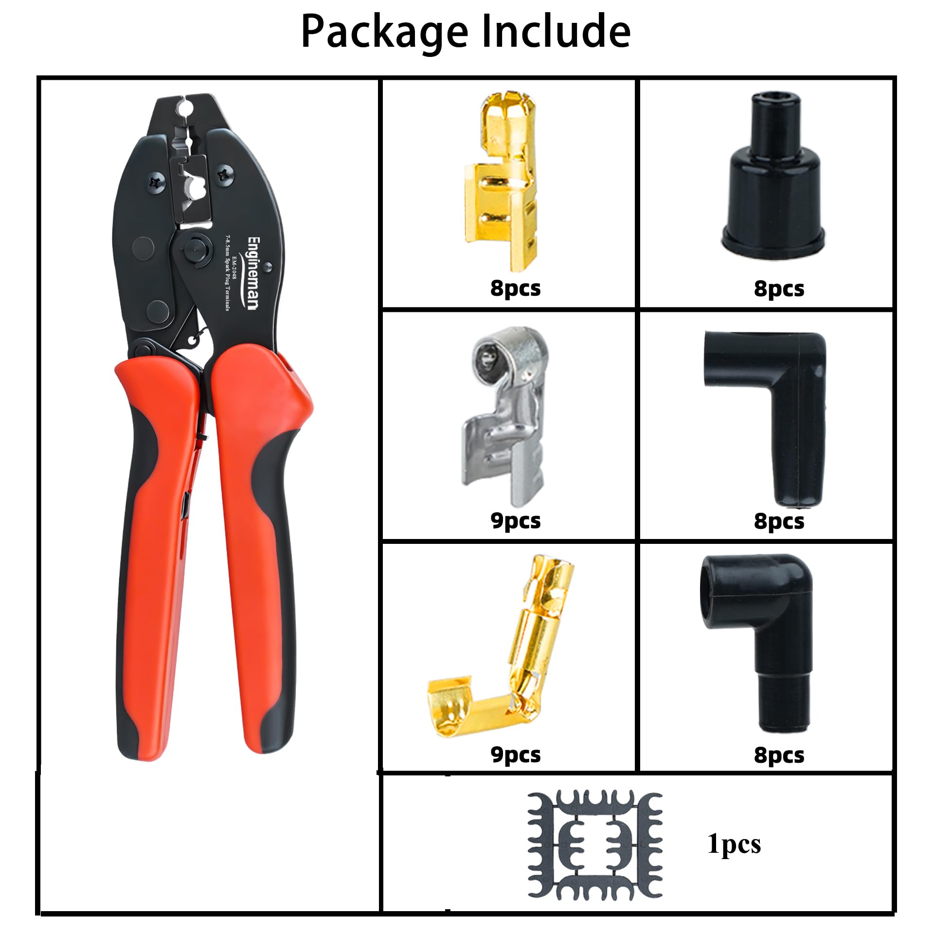 ENGINEMAN cable clips and boots included for tidy wiring setup.
