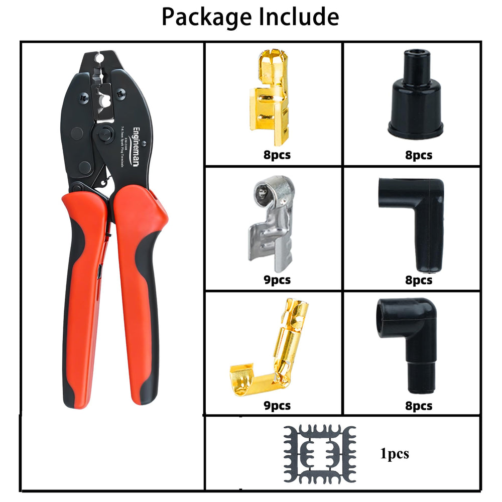 ENGINEMAN cable clips and boots included for tidy wiring setup.