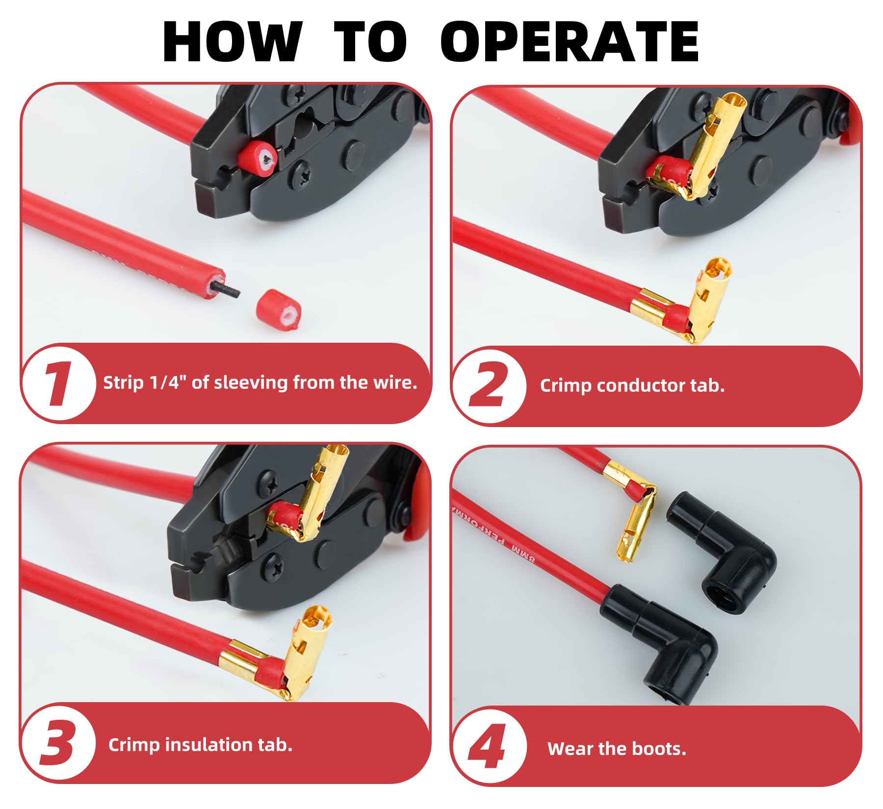 ENGINEMAN compatible straight fork and ring terminals for broad wiring options.