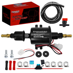 Engineman fuel pump kit front view showing compact installation footprint.