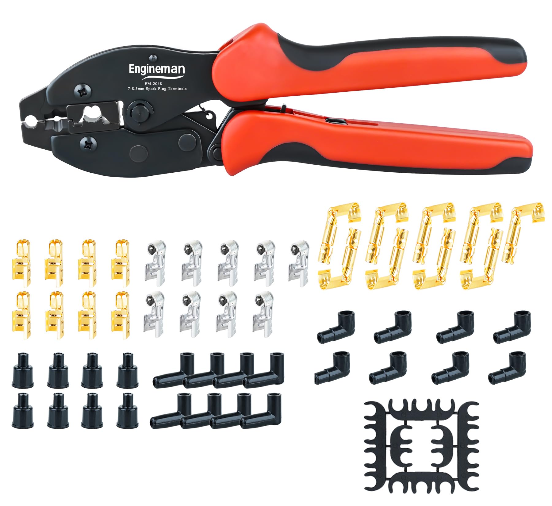 ENGINEMAN spark plug wire crimp tool kit for precise automotive terminations.