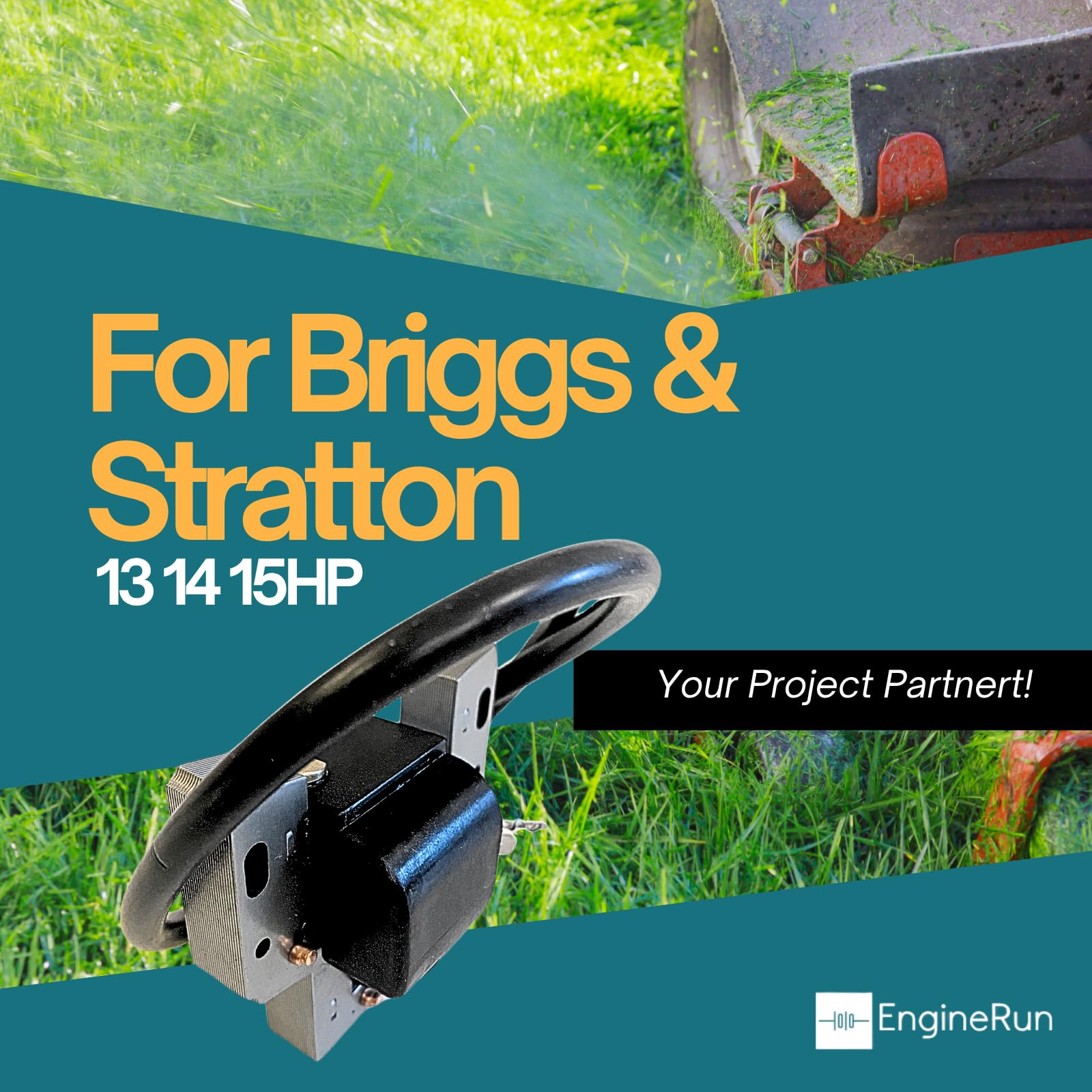 Enginerun ignition coil magneto for Briggs-Stratton 591459 ensures steady performance