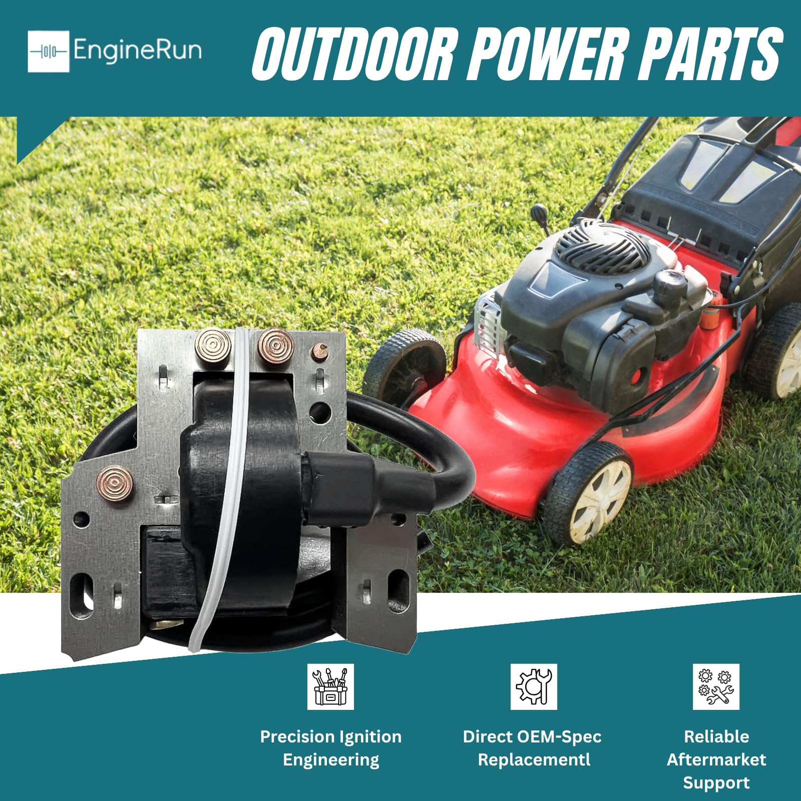 Enginerun ignition coil magneto for Craftsman generator and lawn tractor eases maintenance