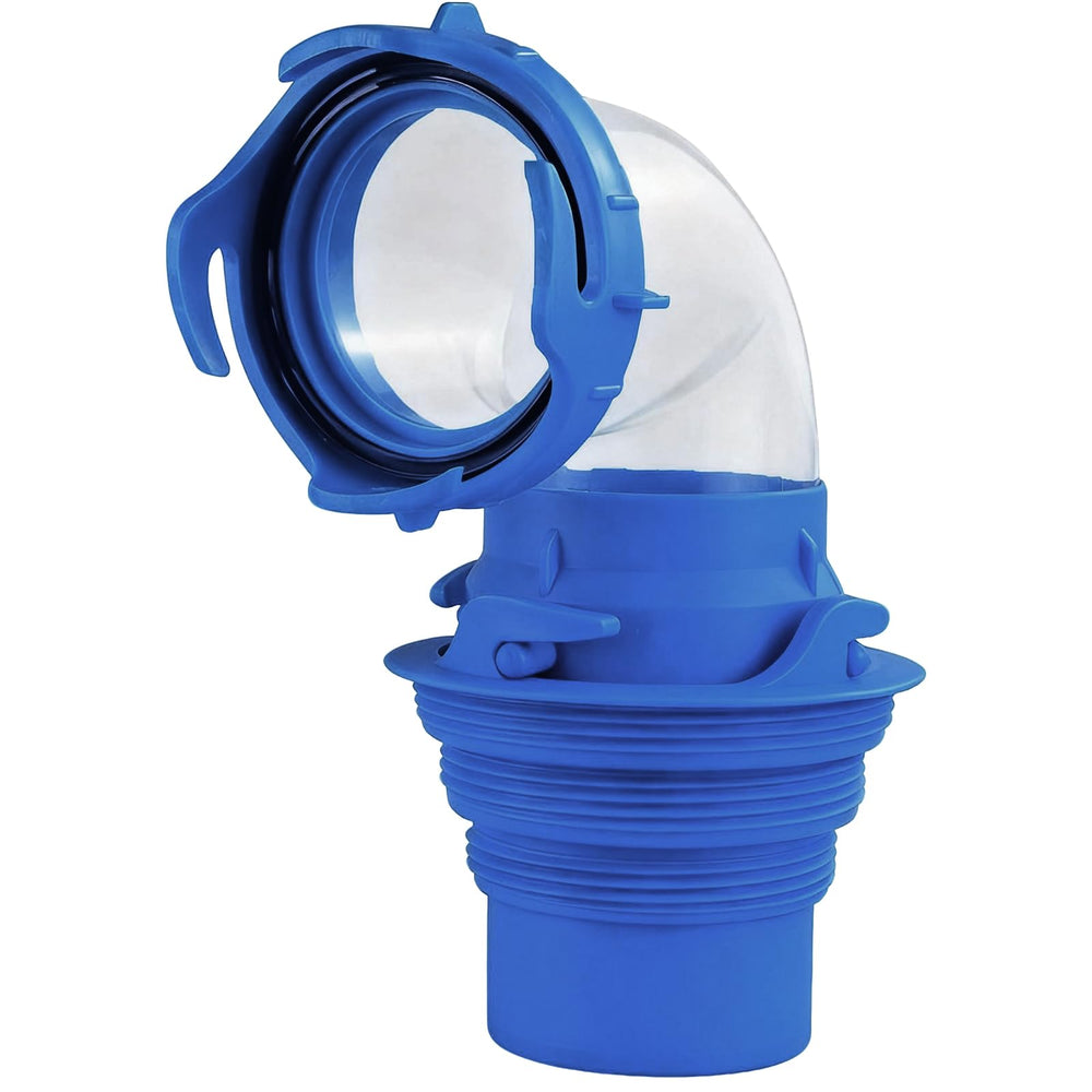 Eniora 6-in-1 universal RV sewer elbow kit shows a compact design for secure waste connections.