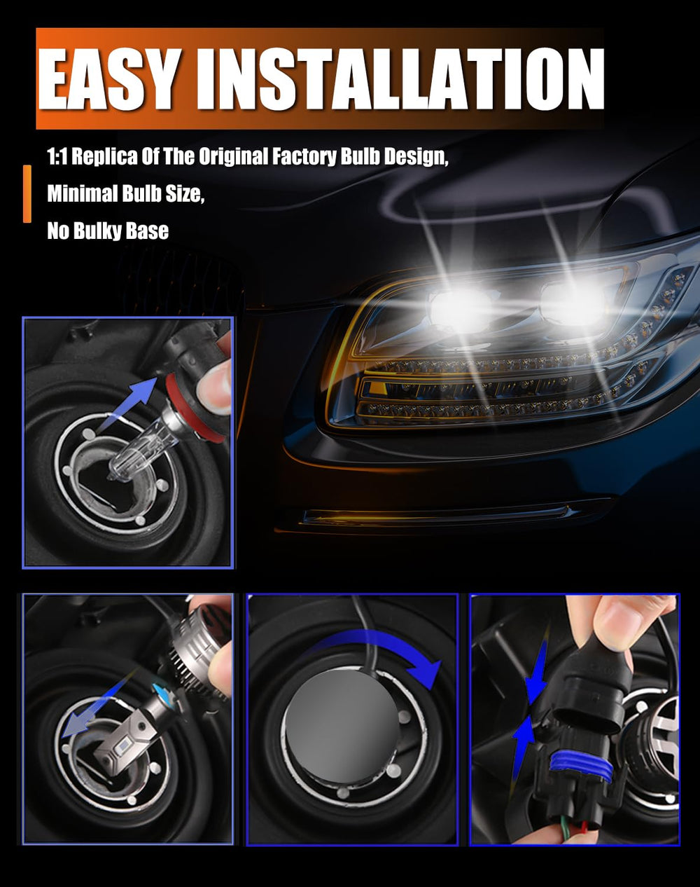 ENJOYAKOM 6000K white light for Ford F-150 fog lights for clear night driving