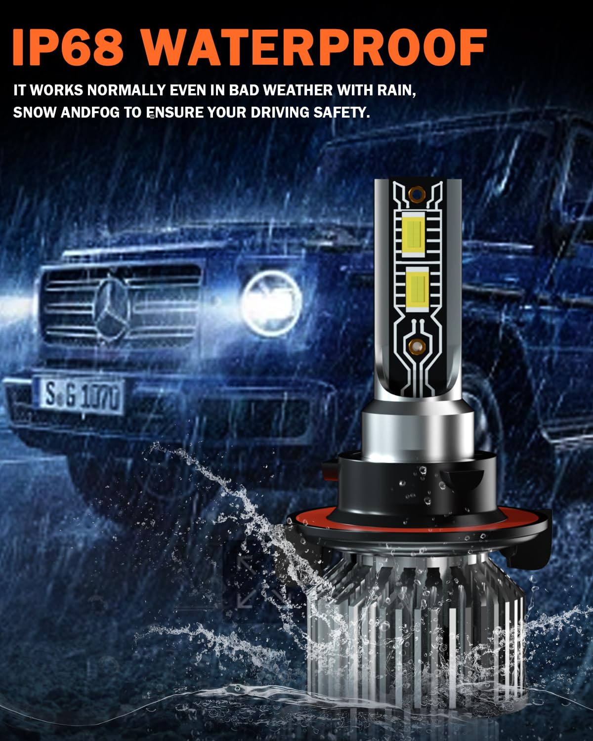 ENJOYAKOM 6500K white light enhances night driving perception and road recognition.