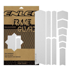 ENLEE bike frame protection tape on the top tube guards against scratches during rides.