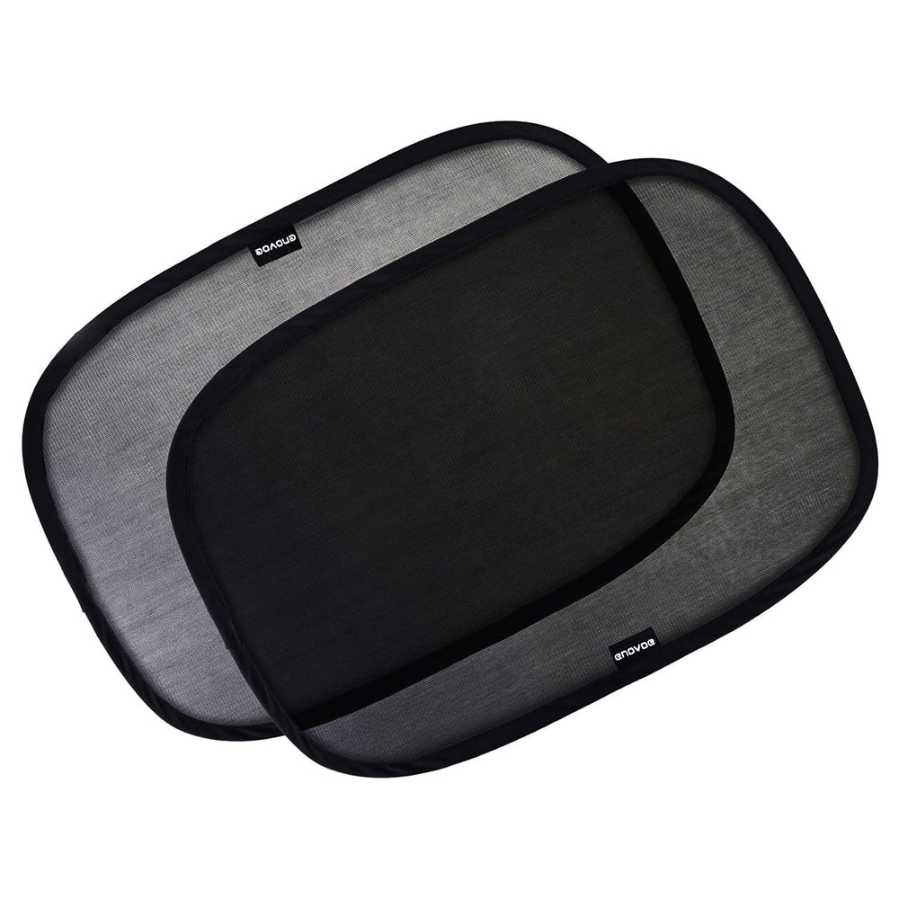 Enovoe car window shades 4-pack front view blocks UV and reduces glare for kids