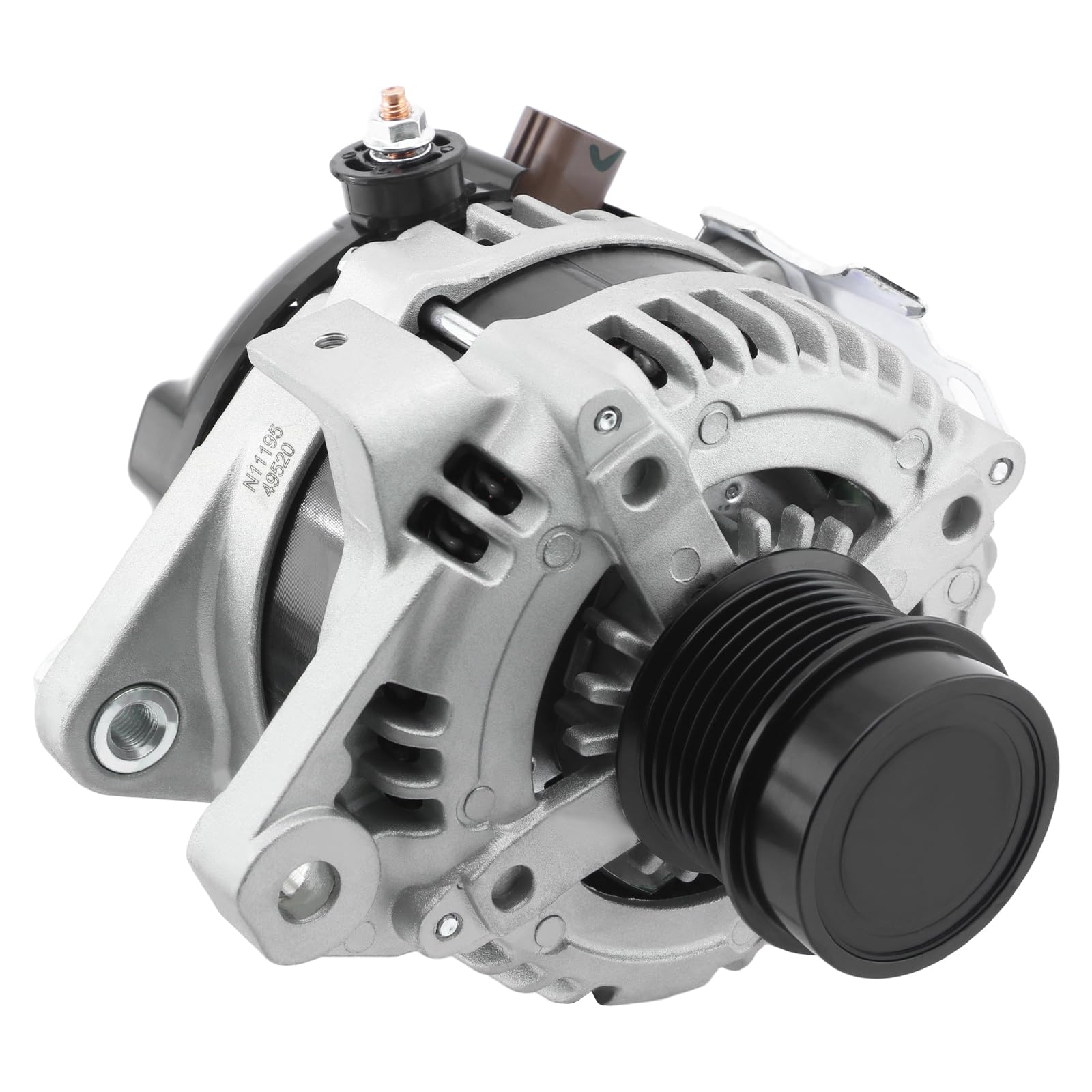 EnTurbo 11195N alternator front view shows durable housing for steady power.