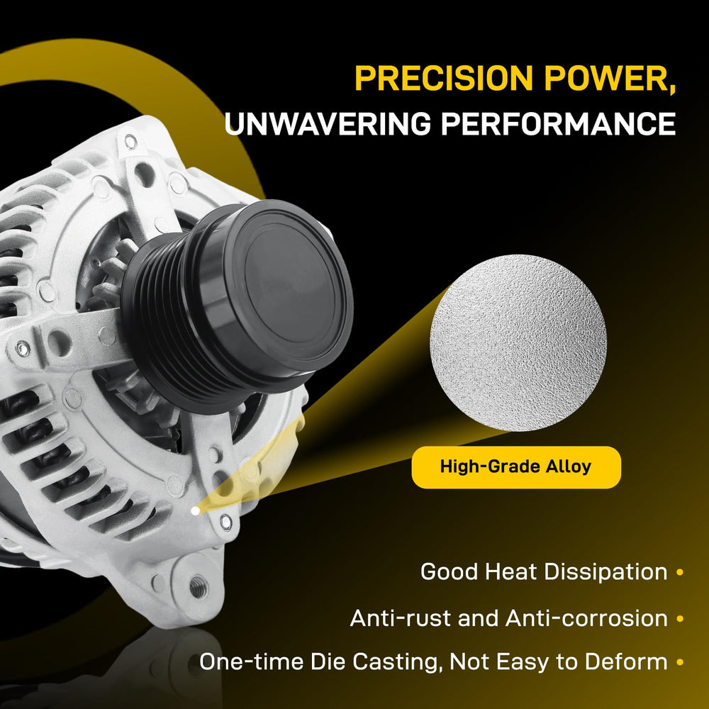 EnTurbo 11195N alternator pulley detail demonstrates reliable 7-groove pulley performance.