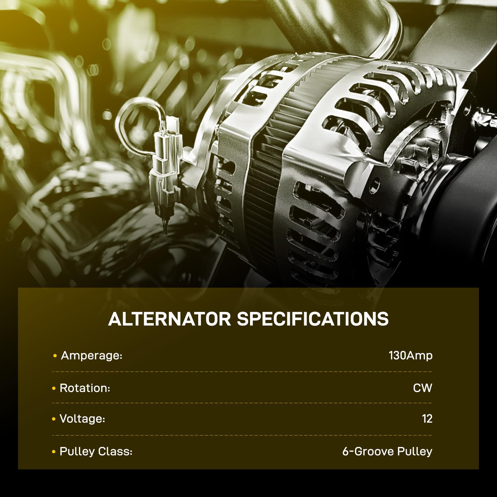 EnTurbo alternator for Honda Odyssey 2011-2013, front close-up shows robust construction.