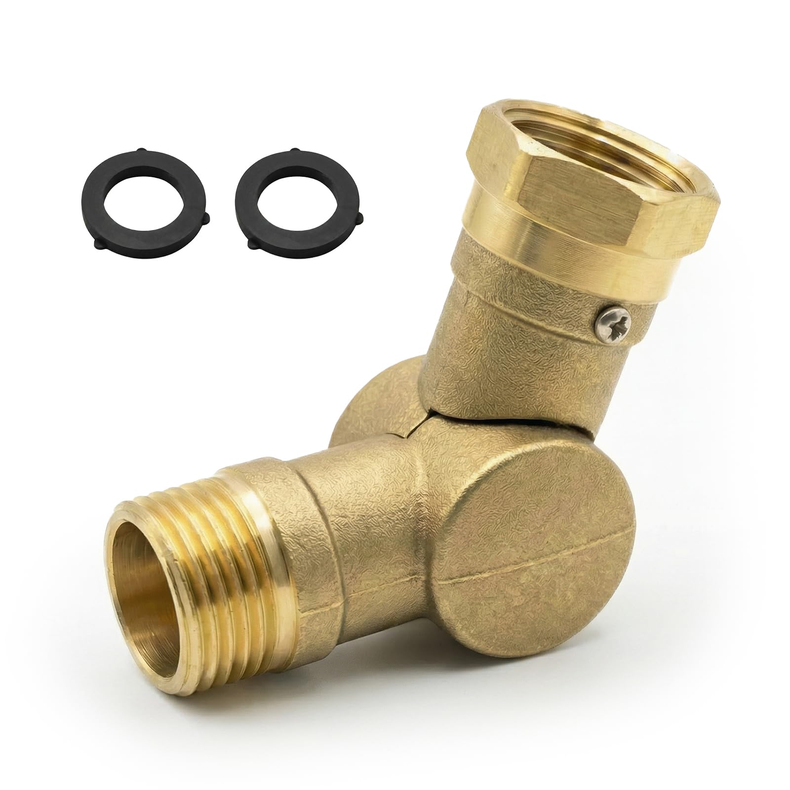 EnYatan adjustable hose swivel 180-360 degrees improves flow and prevents kinks.
