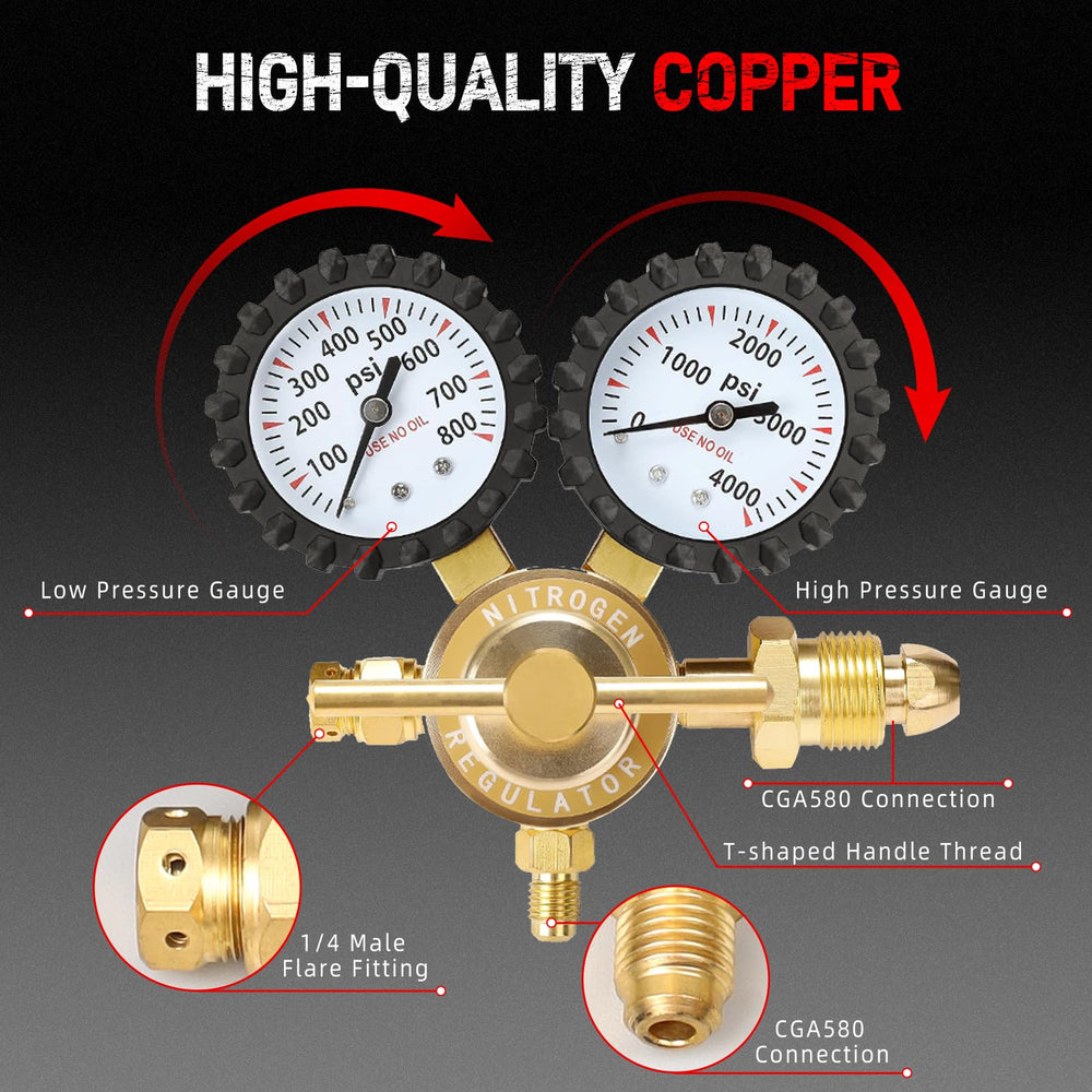ENYSAON 10-inch high-pressure hose for flexible nitrogen delivery