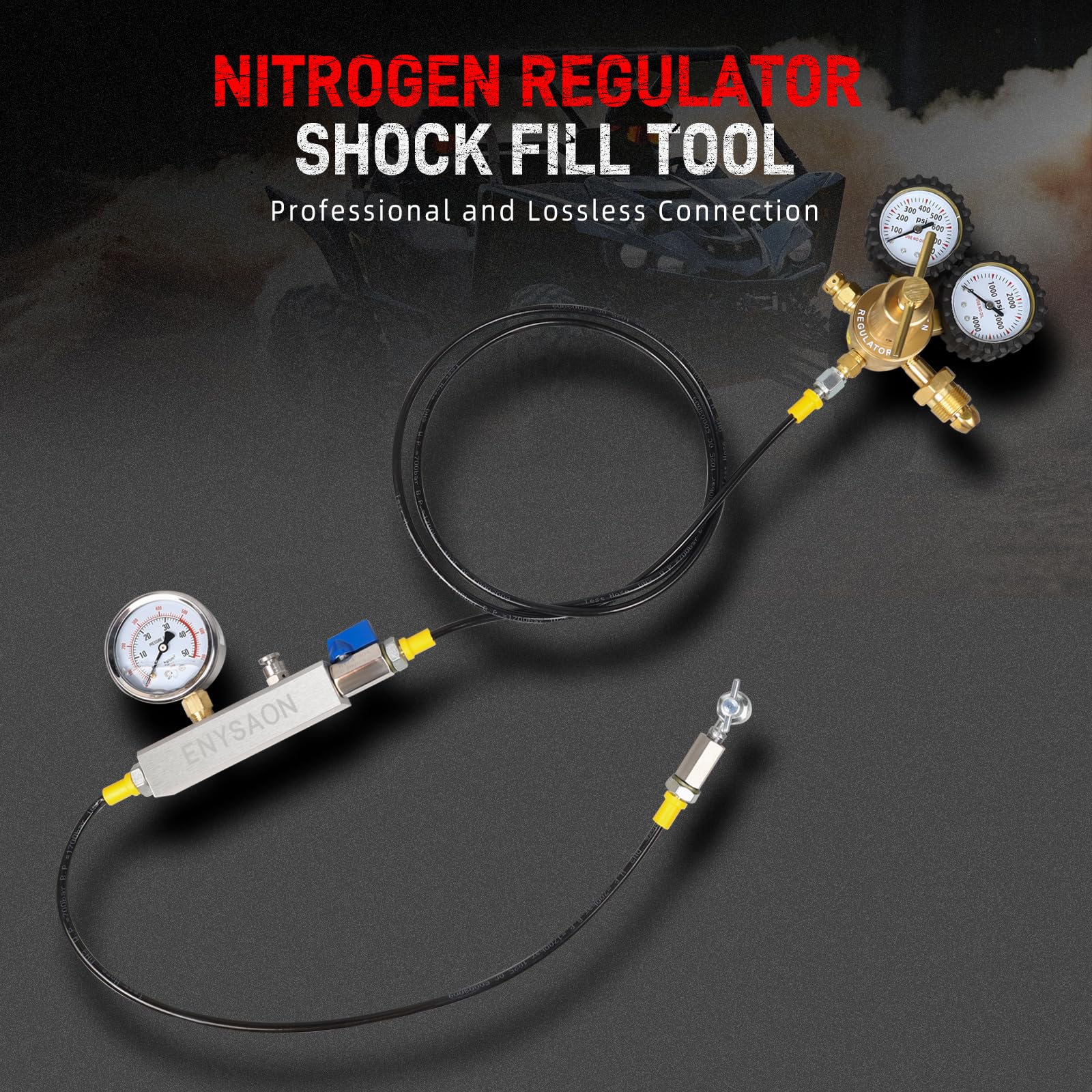 ENYSAON Schrader valve extension shows rust-resistant stainless steel construction