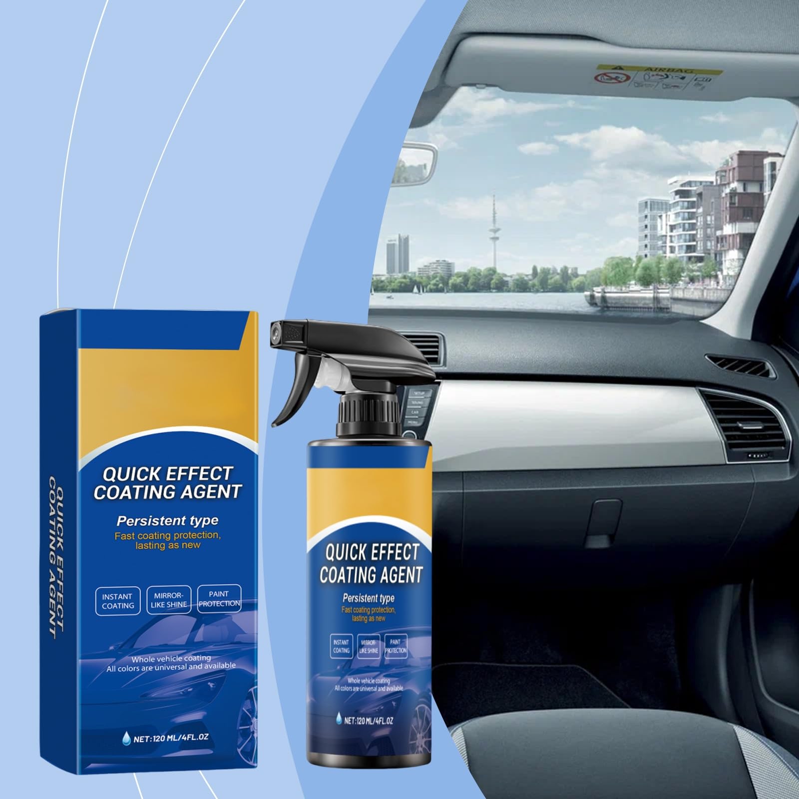 Eoegridte glass cleaner delivers clear, streak-free visibility.