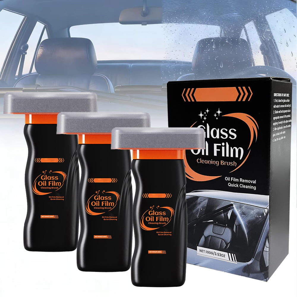 Eoegridte glass oil film remover with roll-on application for quick, even coverage on car glass