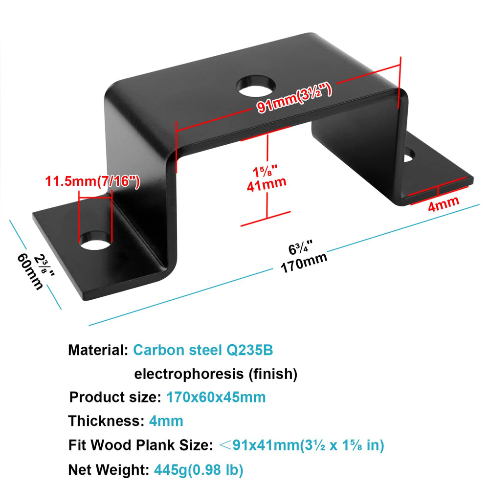 eoere stake pocket bracket on 2x4 lumber upright for secure trailer framing