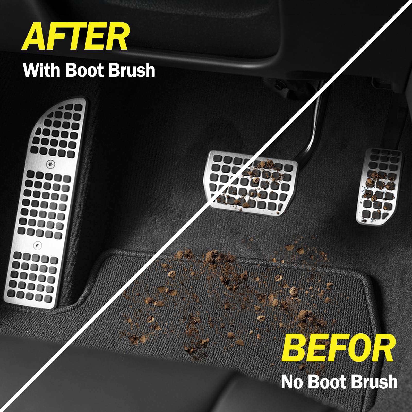 EOKPHULL outdoor-adventure-ready brush keeps footwear clean during muddy trails.