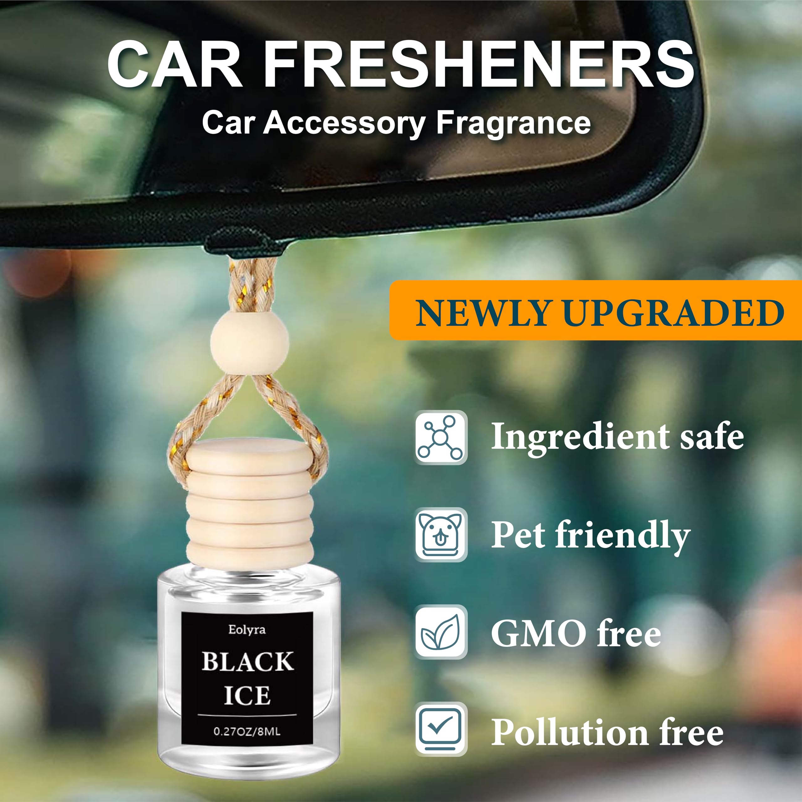 Eolyra in-car interior accessory for small spaces with lasting fragrance