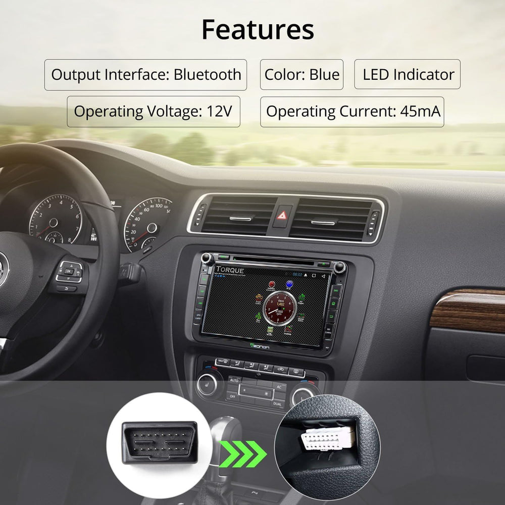 Eonon V0056 in-car diagnostics dashboard use