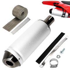 EOPOAYI 1.1-inch muffler exterior view highlighting durable metal body.