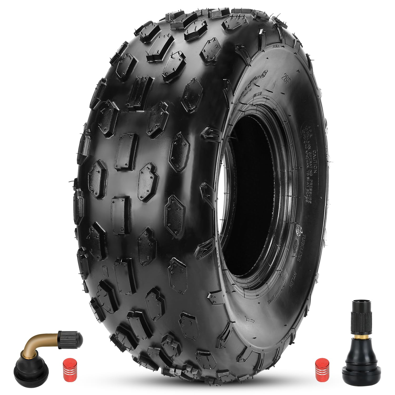 EOPOAYI 19x7-8 mini bike knobby tire front view shows rugged off-road grip