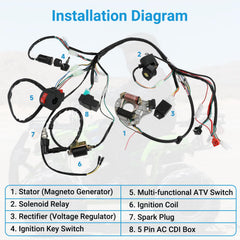EOPOAYI 5-pin AC CDI box for ATV supports stable ignition timing.