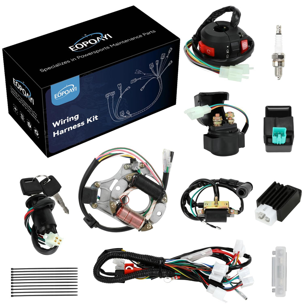 EOPOAYI complete wiring harness for Tao Tao 125cc ATV improves electrical reliability.