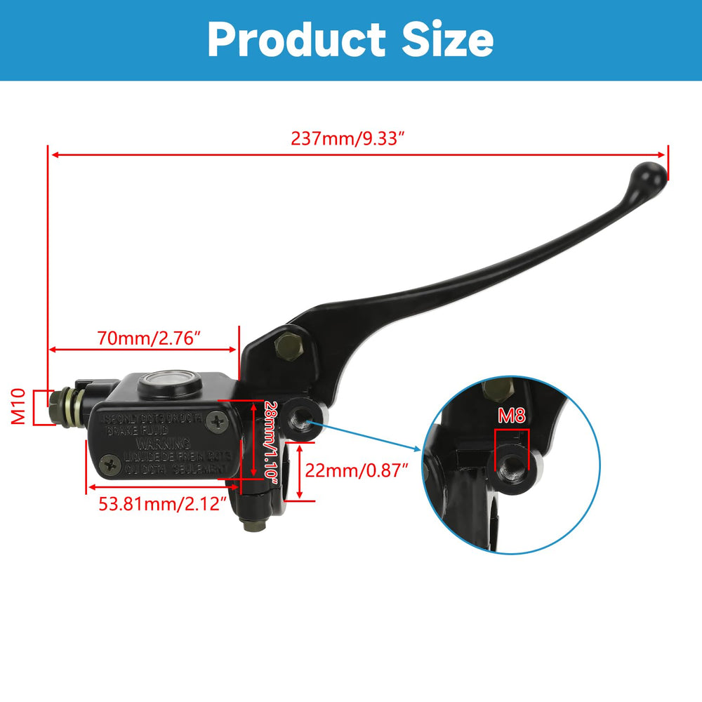EOPOAYI GY6 front brake pump and lever assembly for easy replacement