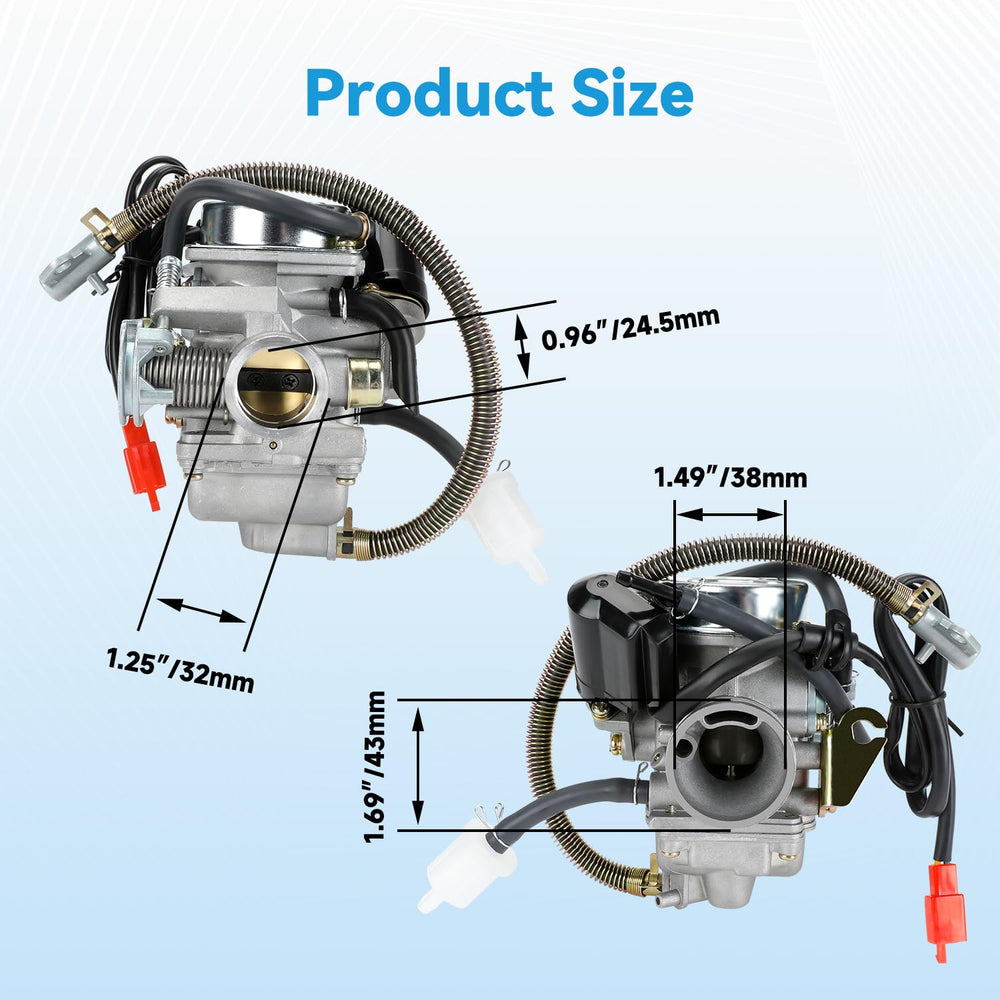 EOPOAYI intake manifold for GY6 engines enables flexible installations.