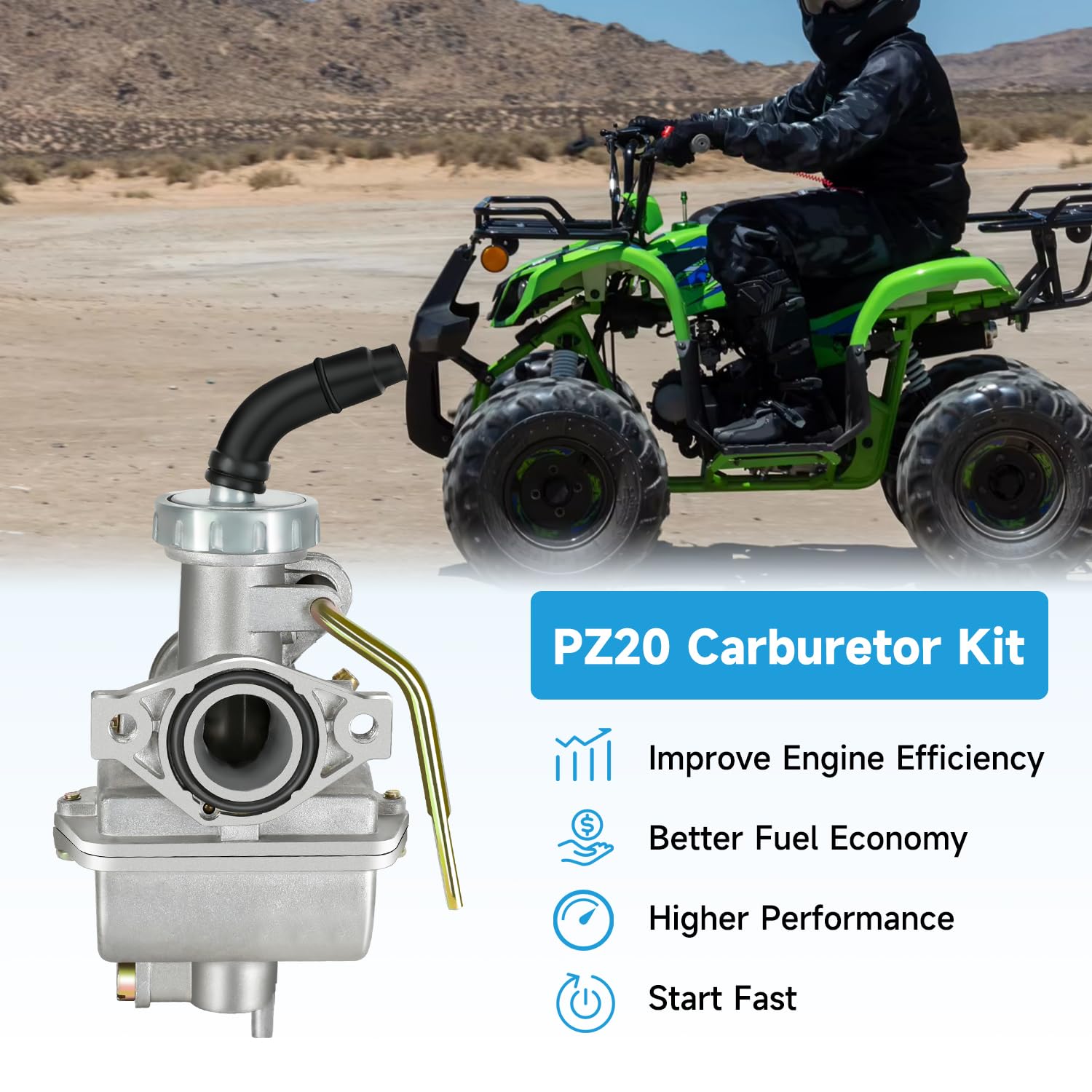 EOPOAYI PZ20 carburetor kit boosts throttle response and efficiency