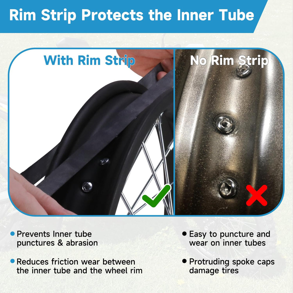 EOPOAYI rim strip guards inner tube from spoke edges