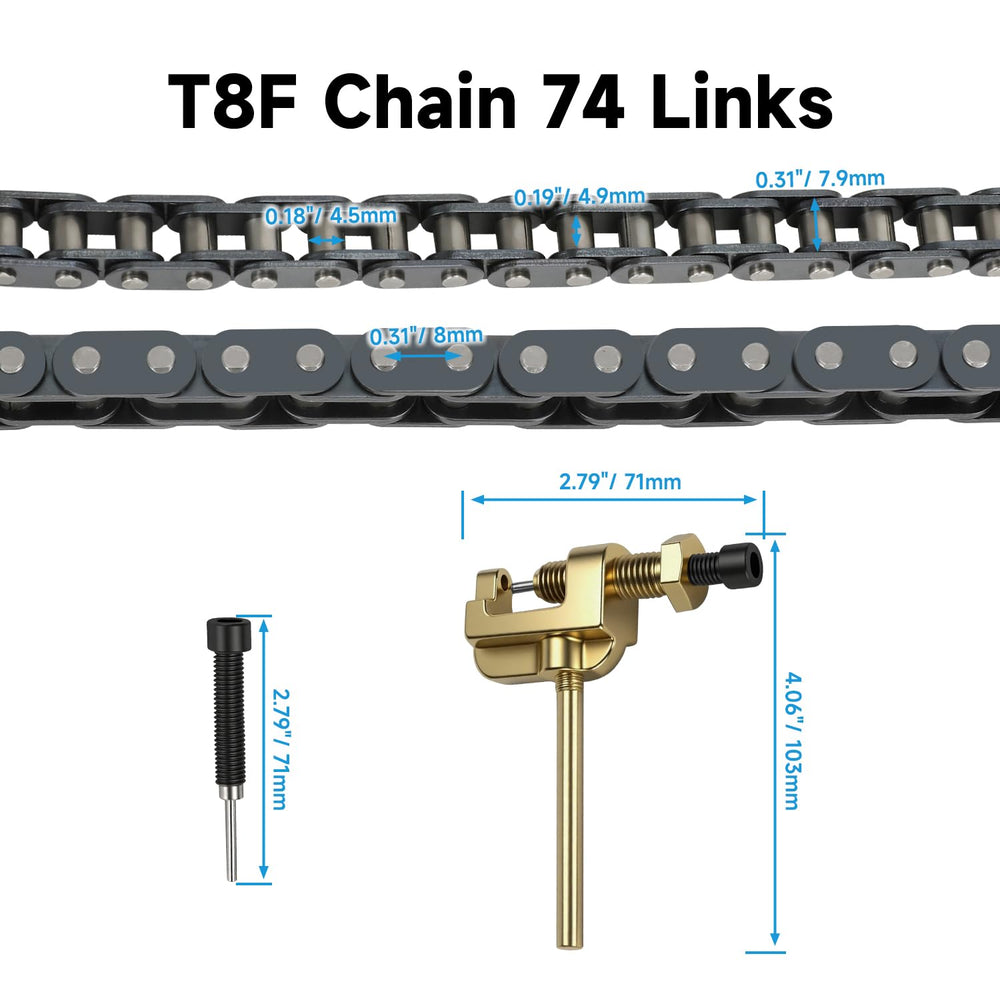 EOPOAYI chain breaker tool enables easy length changes and disassembly.