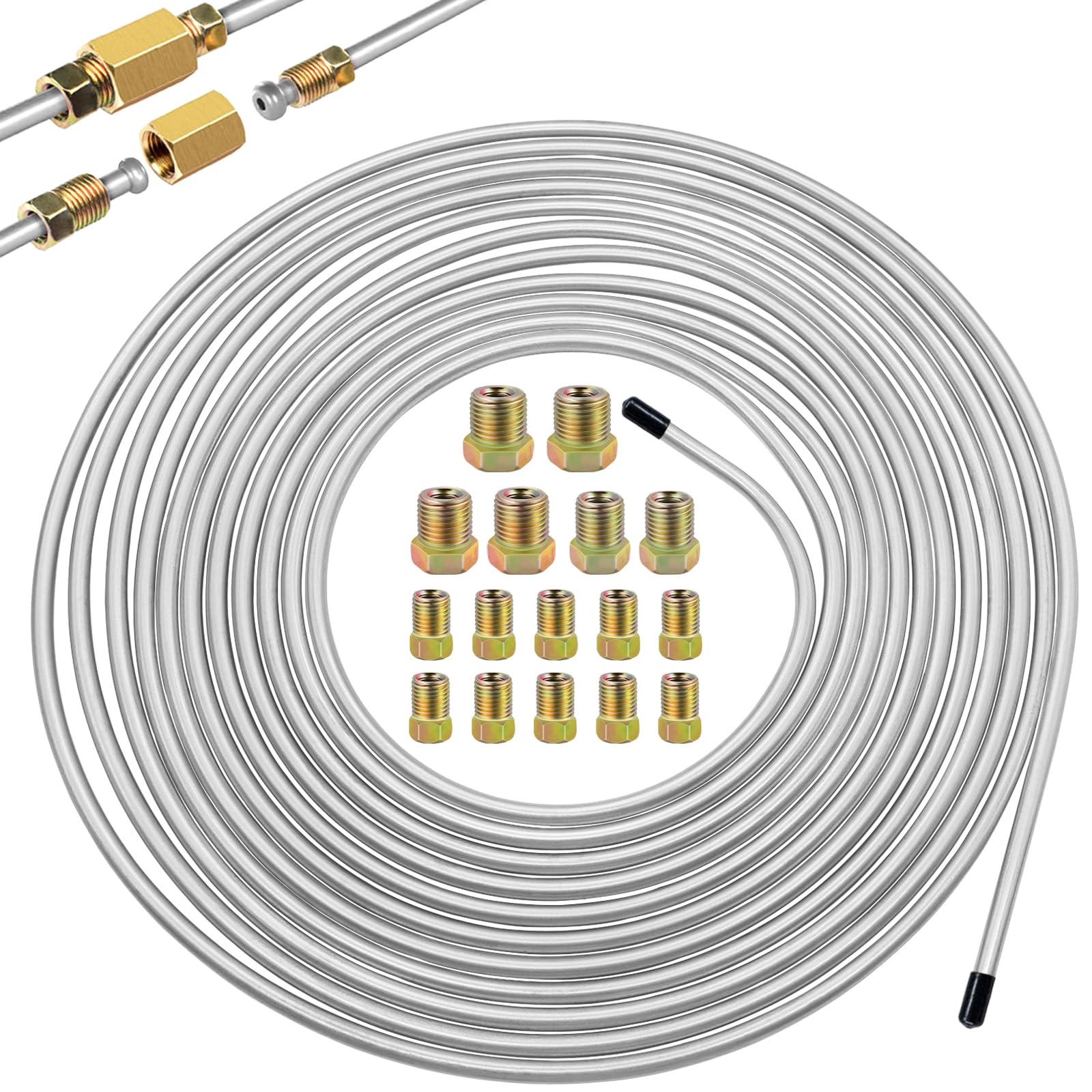 Eoppen brake line 25 ft coil showing flexible tubing for easy routing.
