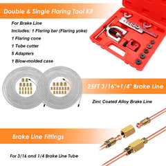 Eoppen brake line fittings array highlighting 48 steel connectors for secure flares.