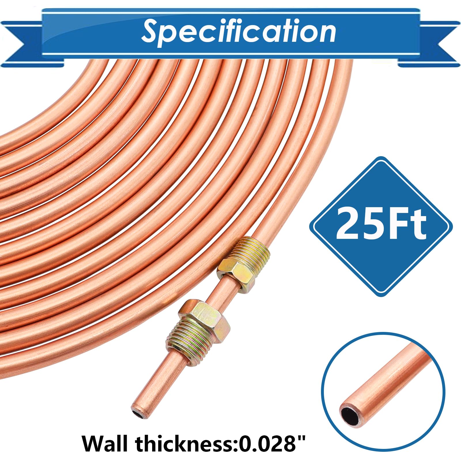 Eoppen flexible copper-coated line being bent by hand, tool-free installation.