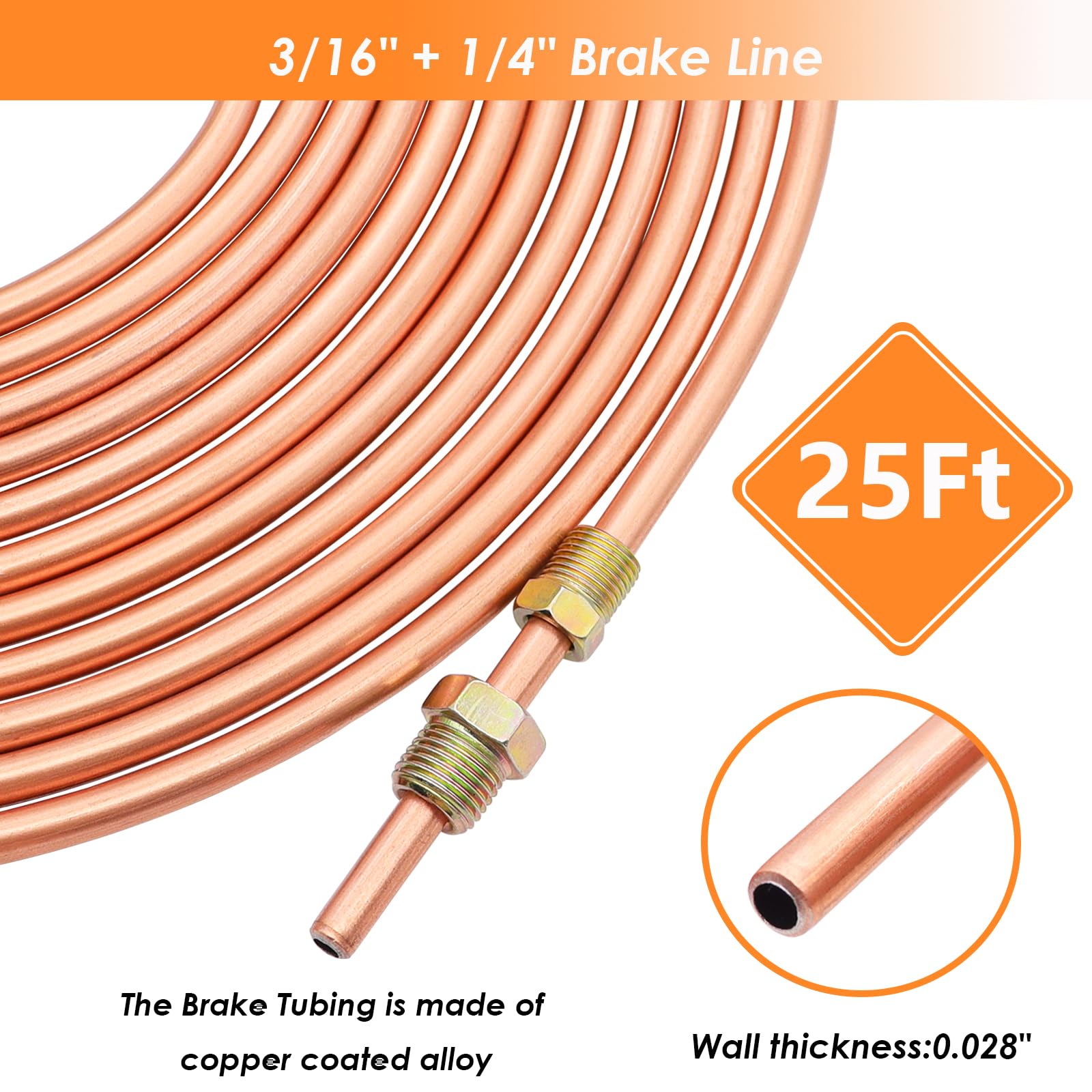 Eoppen inverted tube nuts for secure hydraulic connections.