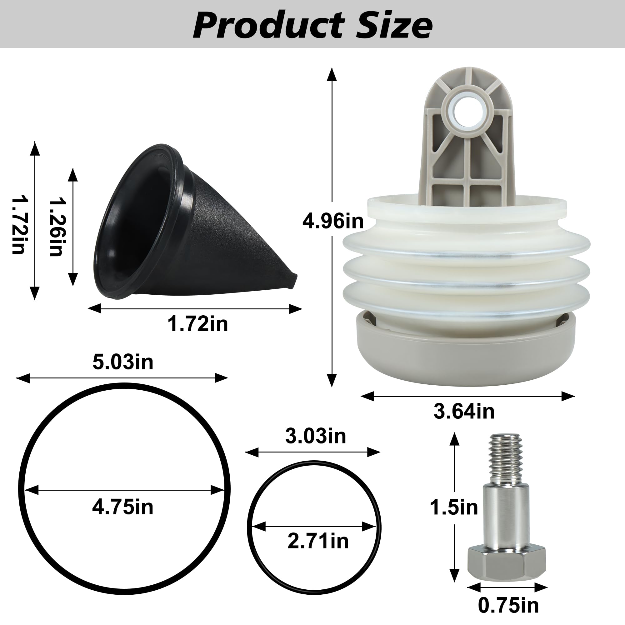 EOQIFJM bolts pack image, simple hardware for quick pump assembly