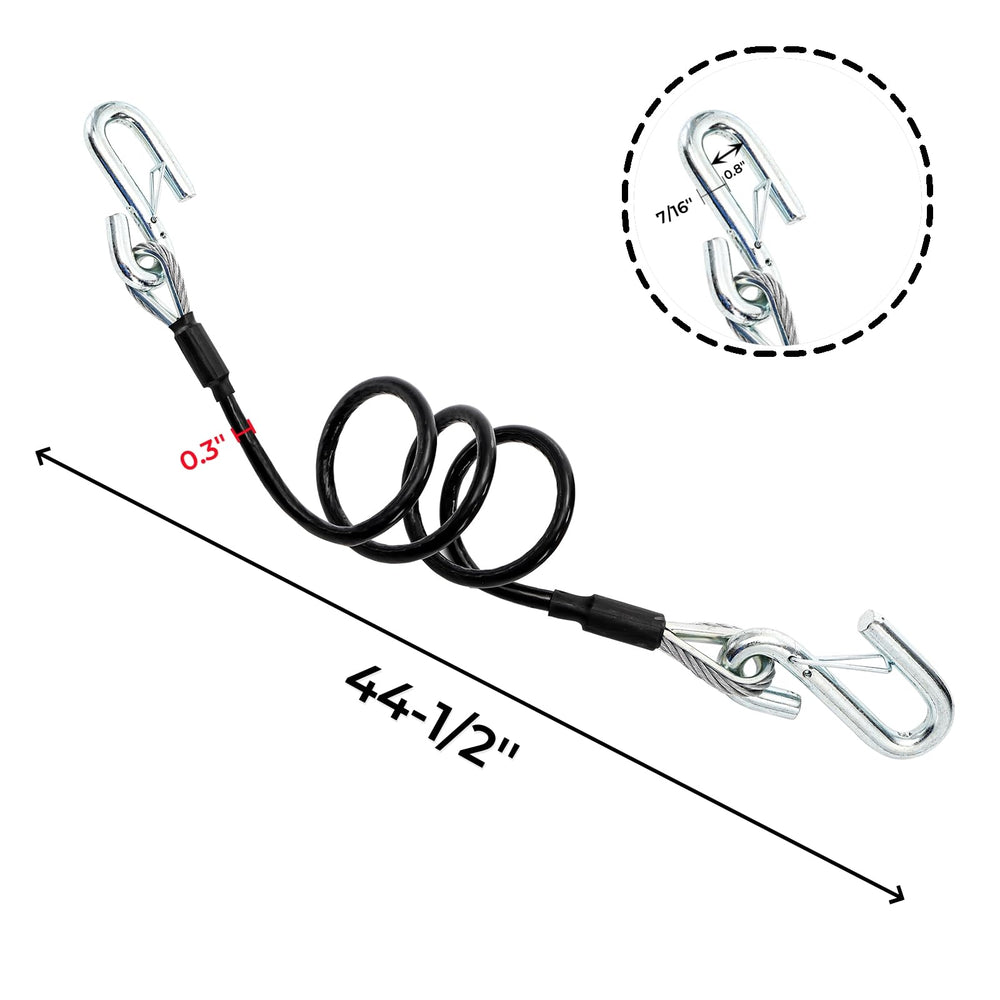 Eorbow 7/16 inch snap hooks with latch for reliable trailer connections