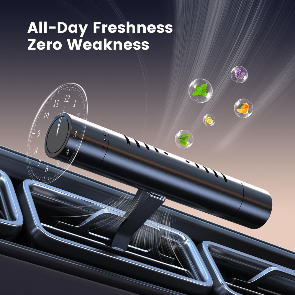 EORRZZY twist-dial control to adjust scent intensity in your car