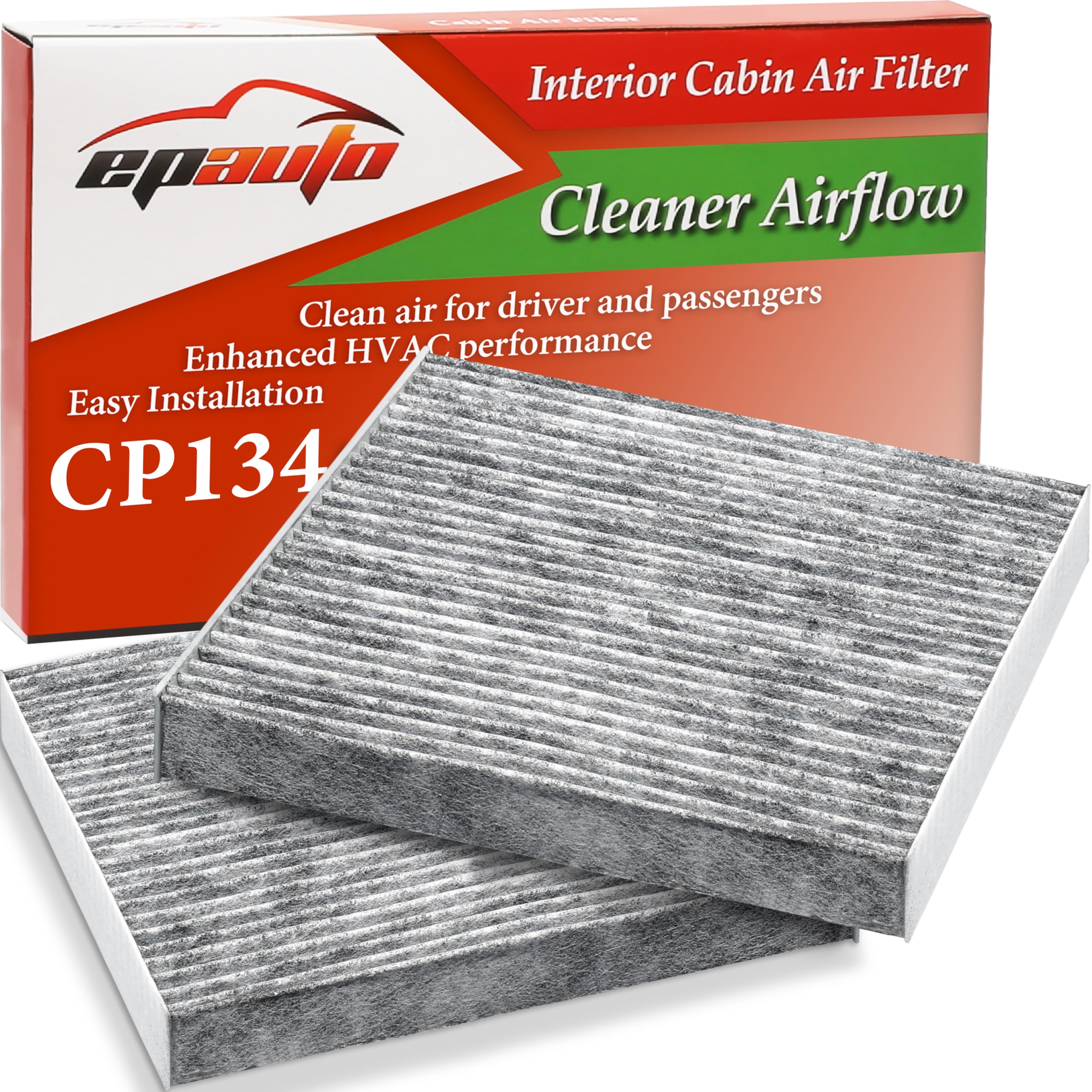 EPAuto CP134 activated carbon layer filters odors for a fresher cabin.