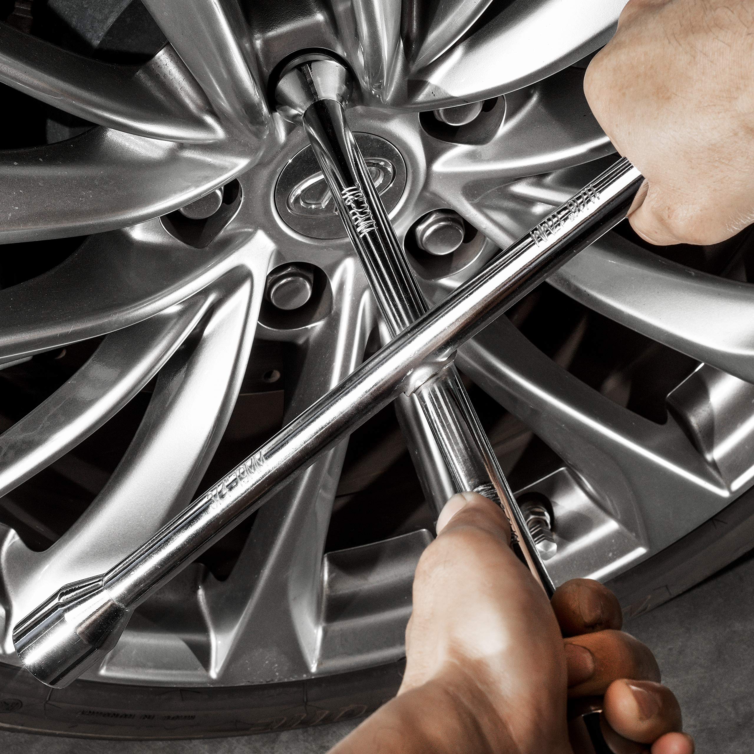 epaauto 14inch heavy-duty lug wrench: long reach for easier leverage in tight spots.